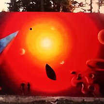 Galeria - „Nowa planeta odkryta jest”, mural w technice akrylu, 2012 /fot. Jarosław Pijarowski  