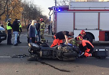 Wypadek na skrzyżowaniu Czerkaskiej i Sułkowskiego w Bydgoszczy
