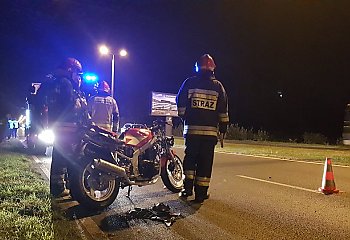 Motocyklista wypadł z drogi na Fordońskiej [ZDJĘCIA]