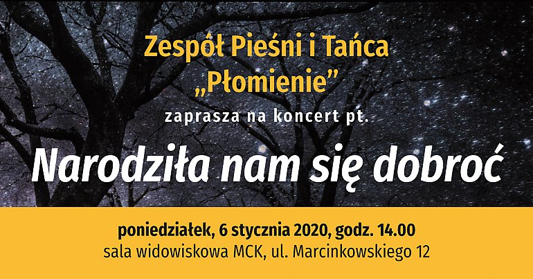 Zespół Pieśni i Tańca Płomienie zaprasza na Koncert Noworoczny