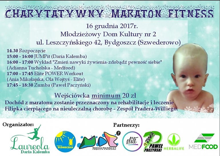 Weź udział w fitness, pomóż Filipkowi 