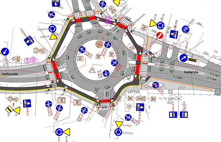 Przygotujcie się na ruch okrężny na połączeniu Nakielskiej i Łochowskiej. 