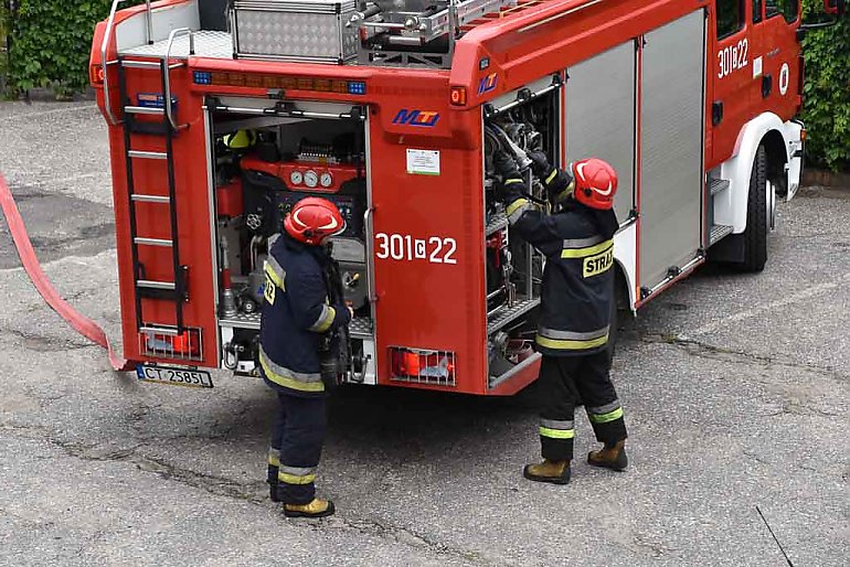 Tragiczny pożar we Włocławku. Policja nadal na miejscu