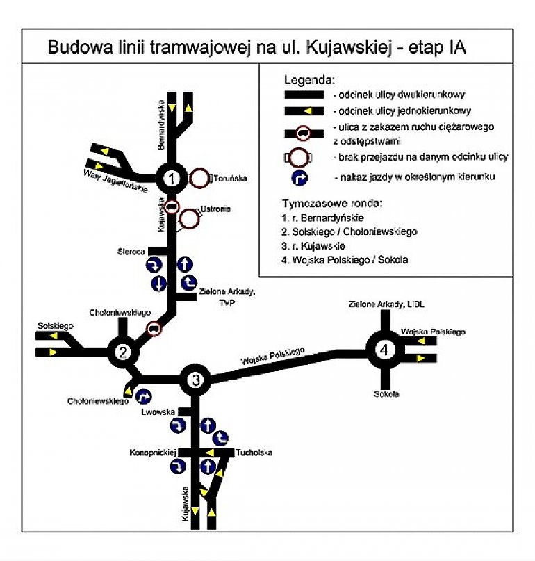 Duże zmiany w związku z przebudową Kujawskiej