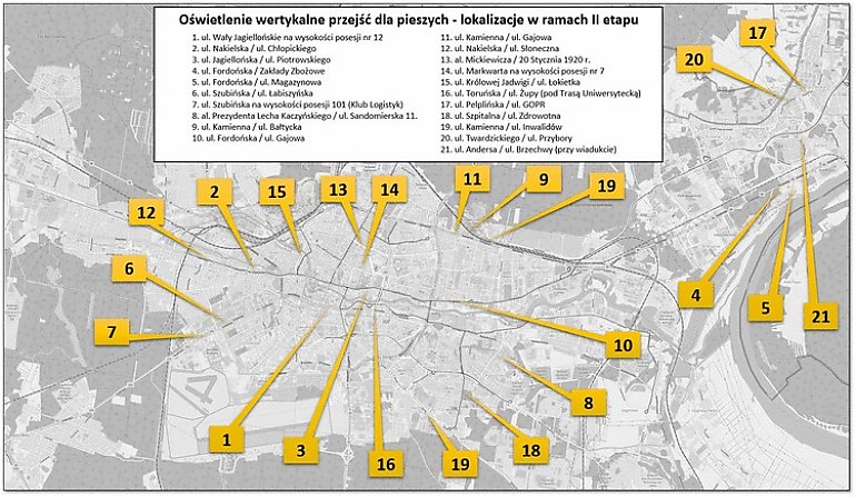 Piesi będą lepiej widoczni. 21 przejść otrzyma nowe oświetlenie